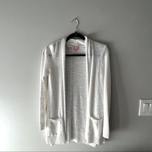 Lilly Pulitzer light weight summer cardigan in white
